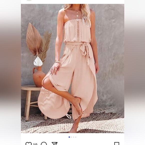 Chic Orange and Pink Jumpsuit with Relaxed Fit - Picture 1 of 16